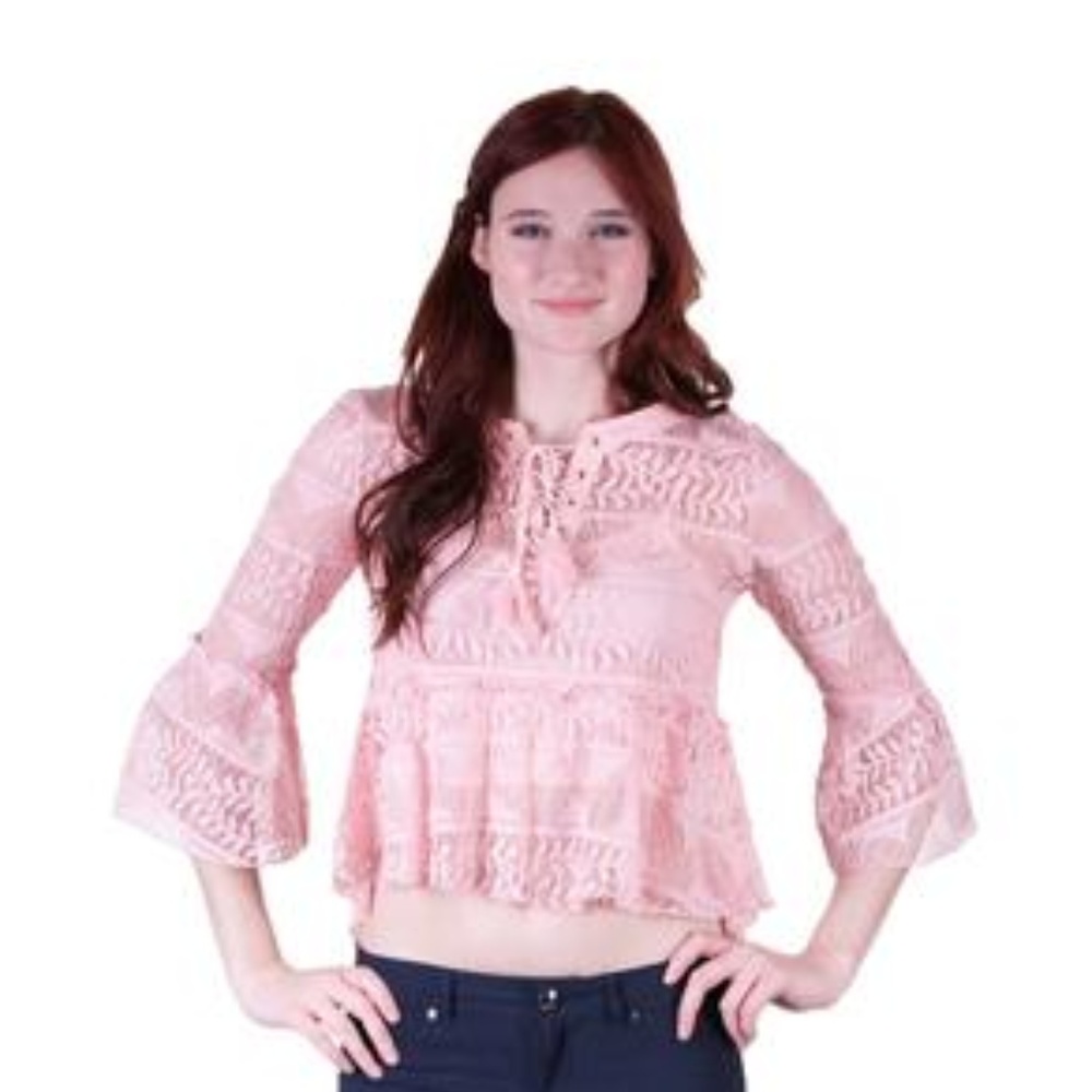 CUTE LACE TOP WITH LINING